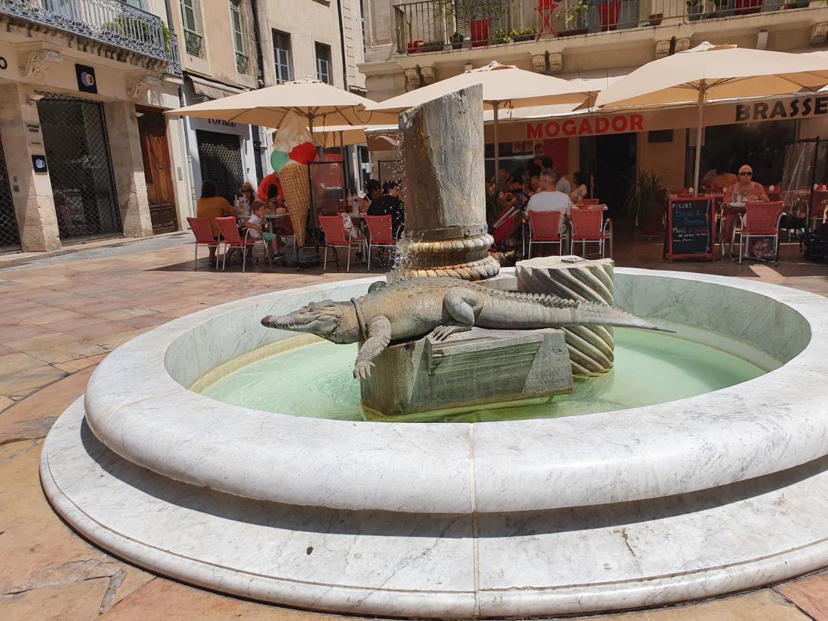 Au Coeur Du Centre Historique - Immeuble Classe - Terrasse - Climatise ニーム エクステリア 写真